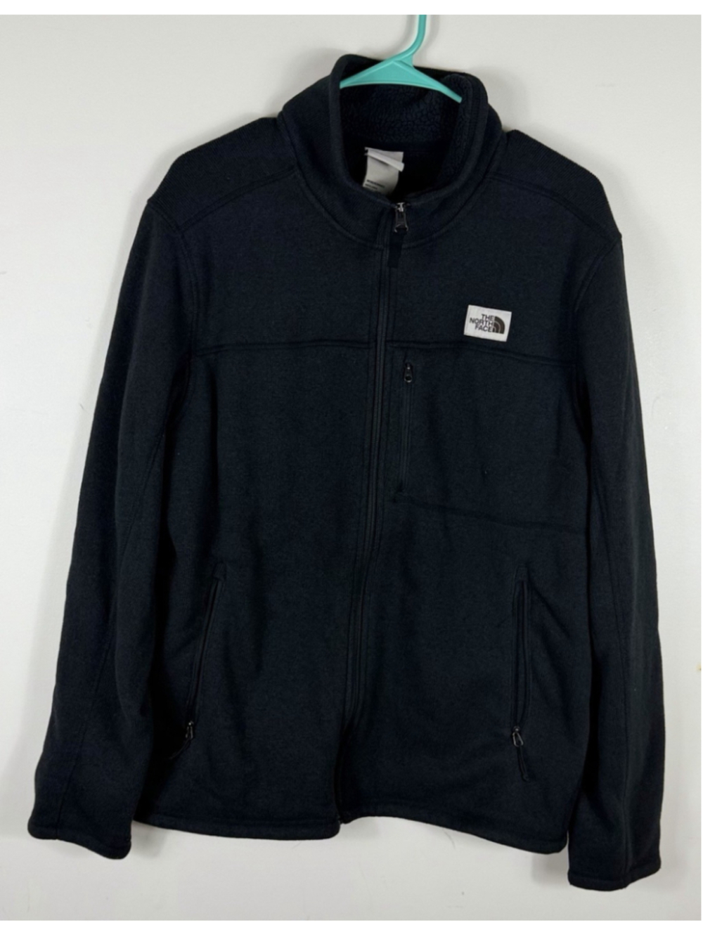 The North Face Jacket Mens L black Gordon Lyons Full-Zip/ shockwave cargo logo